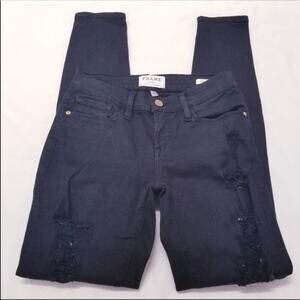 FRAME Le Skinny De Jeanne Destroyed Skinny